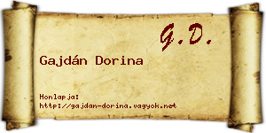 Gajdán Dorina névjegykártya